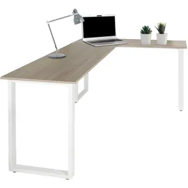 HJH Office Schreibtisch Workspace Basic I grau/weiß