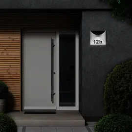 Melitec Solar Hausnummer SH04 beleuchtet, inkl. Hausnummernset, Dämmerungssensor