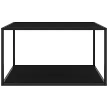 vidaXL Glastisch Marmor-Optik schwarz 90 x 50 x 90 cm