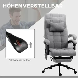 Vinsetto Bürostuhl Polyester Grau