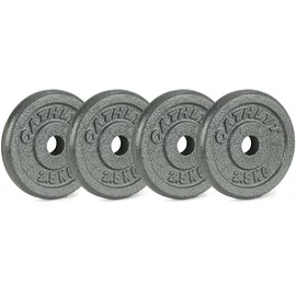 Athlyt Hantelscheiben-Set 4 x 2,5 kg schwarz