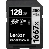 Lexar SDXC Professional Type Silver - 1667x 250MB/s V60 II 128 GB
