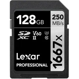 Lexar SDXC Professional Type Silver - 1667x 250MB/s V60 II 128 GB