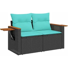 vidaXL Garten-Lounge-Set 8-tlg. grau/schwarz