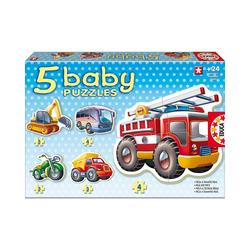 Educa Puzzle 5 Baby Puzzles Fahrzeuge, Puzzleteile