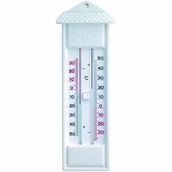 TFA Dostmann Raumthermometer Max/Min-Thermometer „Maxima-Minima“ weiß
