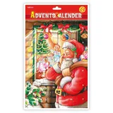 Trötsch Verlag Trötsch Adventskalender Weihnachtsmann am Fenster Adventskalender mit Türchen