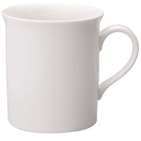 Villeroy & Boch Villeroy und Boch Twist White Kaffeebecher 300 ml, Höhe: 9 cm, Premium Porzellan, Weiß