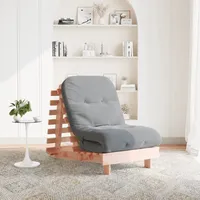 vidaXL Futon Schlafsofa mit Matratze 70x206x11 cm Massivholz Douglasie - Braun