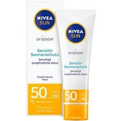 NIVEA UV GESICHT Sensitiv Sonnenschutz Sonnencreme 50,0 ml