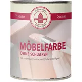 Bamberger Farbwerke Möbelfarbe ohne Schleifen matt (Kreidefarbe für Holz & Metall) (Platingrau matt, 2,5L)