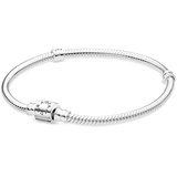 PANDORA Schlangen-Gliederarmband mit Zylinder-Verschluss in Sterling-Silber Moments Collection, Größe 21