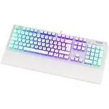 endorfy Omnis Pudding, Onyx White PBT, LEDs RGB, Kailh Red USB QWERTZ Deutsch Weiß