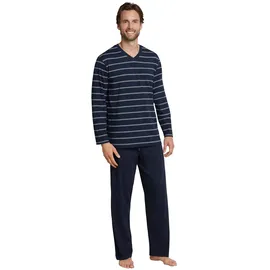 SCHIESSER Herren Schlafanzug lang - Nightwear Set, Dunkelblau_159622, 58
