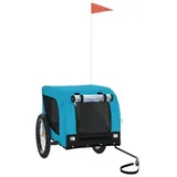 vidaXL Hundeanhänger blau/schwarz