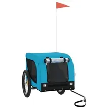 vidaXL Hundeanhänger blau/schwarz