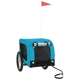vidaXL Hundeanhänger blau/schwarz