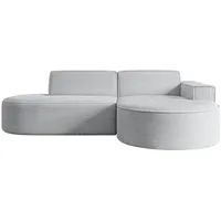 Altdecor Ecksofa Grau, Textil, 3-Sitzer, L-Form Corner Sofa Bett