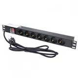 Extralink Steckdosenleiste 2 m Schwarz 7 St.