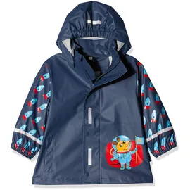 Playshoes Regenjacke Unisex Kinder Wind- und wasserdicht Regenmantel Die Maus Weltraum, 80