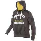 Uncle Sam Strickfleecehoodie in oliv melange/gelb | Gr.: XL