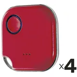 Shelly - Bluetooth Schalter u. Dimmer, Blu Button1, Plug&Play, rot, 4er Set