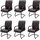MCW Konferenzstuhl MCW-H31 Kunstleder braun 6er Set