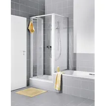 Kermi NOVA 2000 Duschtür links 76 - 80 x 185 cm Weiß Kunstglas N2FTD0801821K