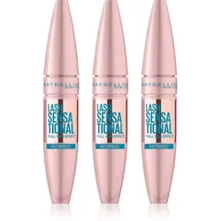MAYBELLINE NEW YORK Lash Sensational Wasserbeständige Wimperntusche für mehr Länge, Drehung und Volumen Farbton Black
