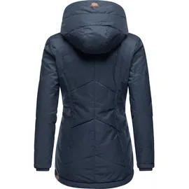 Ragwear Damen, warme wasserdichte Winterjacke mit Ziernähten und kuscheliger Kapuze Gordon Intl Navy22 Gr. XS - XS