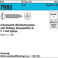 Industrial Quality Supplies DIN 7983 Form C Linsensenkkopf-Blechschraube VG