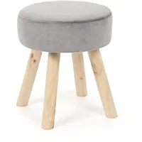 BIZZOTTO Hocker Adeline Samt 34 x 38 x 34 cm Grau