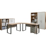 BMG Möbel Büro-Set Tabor Office 1, (Set, 8 tlg.), eiche sonoma/weiß, , 20607641-0