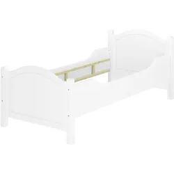 Erst-Holz Massivholzbett extra hoch Rollrost 90x200 Senioren-Holzbett Einzelbett Gästebett 60.40-09 W