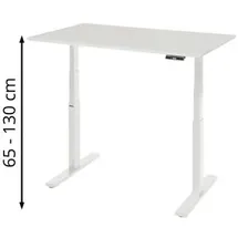M-Wave Schreibtisch adlatus 100, 1250x800x650-1300 M-Platte lichtgrau