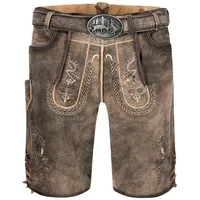 Maddox Trachtenlederhose Kochelsee Herren (1-tlg) Trachtenlederhose, Trachtenhose, Bayerische Lederhose, Oktoberfest braun 58
