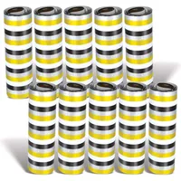 Beistle 88020-50 Metallic Serpentine Überwurf, 10 Rollen Silvester-Party-Geschenke, Auszeichnungen für die Nacht, Papier, Schwarz/Gold/Silber/Weiß