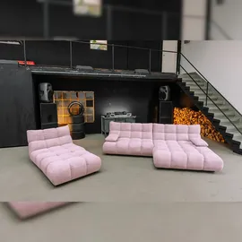 KAWOLA Sessel VIVIEN Drehsessel Feincord rosa