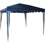 Pavillion Gartenpavillon Faltpavillon Alu/metall 3x3m Blau Garten Partyzelt