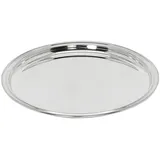 Edzard Serviertablett Pipe, rund, edel versilbert, Durchmesser 22 cm