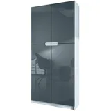 Vladon Logan Aktenschrank 82 x 185 x 37 cm grau
