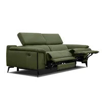 RELAXSOFA MATERA 3-Sitzer mit 2 Relaxfunktionen, olivgrün