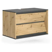 Vicco Waschbeckenunterschrank Edelin 2 Schubladen 80 x 50 x 45 cm Anthrazit/Artisan