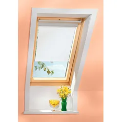 Dachfensterrollo VELUX "mit Haltekrallen RHL 200 1028", weiß, 204-206, Aluminium, Polyester, Rollos, Lichtregulierung und Privatsphäre