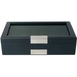 Rothenschild Uhrenbox für 12 Uhren Kunstleder Schwarz