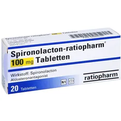 SPIRONOLACTON-ratiopharm 100 mg Tabletten 20 St
