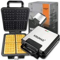 Krumad Waffeleisen 2000W - Doppel Waffle Maker für 4
