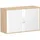 Geramöbel Rollladenschrank Holz 120 x 42,5 x 79,8 cm Silber/Buche abschließbar