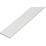 GAH Alberts Flachstange glatt, ungelocht, L1000mm B20mm, S2mm Kunststoff weiß durchgef.