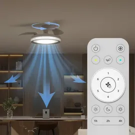 Philips Bliss Deckenventilator mit Beleuchtung 106 cm Weiß glänzend